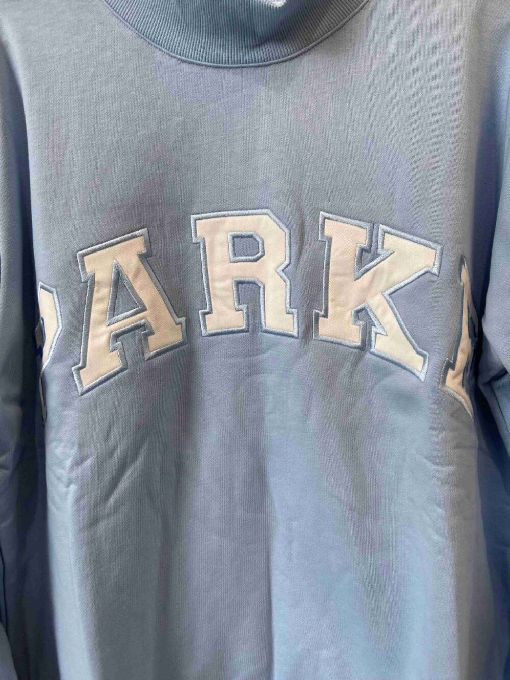 PARKE Light Blue Mock Neck Sweatshirt - Picture 3 of 5